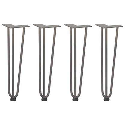 Hairpin Legs for Coffee Table 4 pcs Natural Steel 42 cm Solid Steel