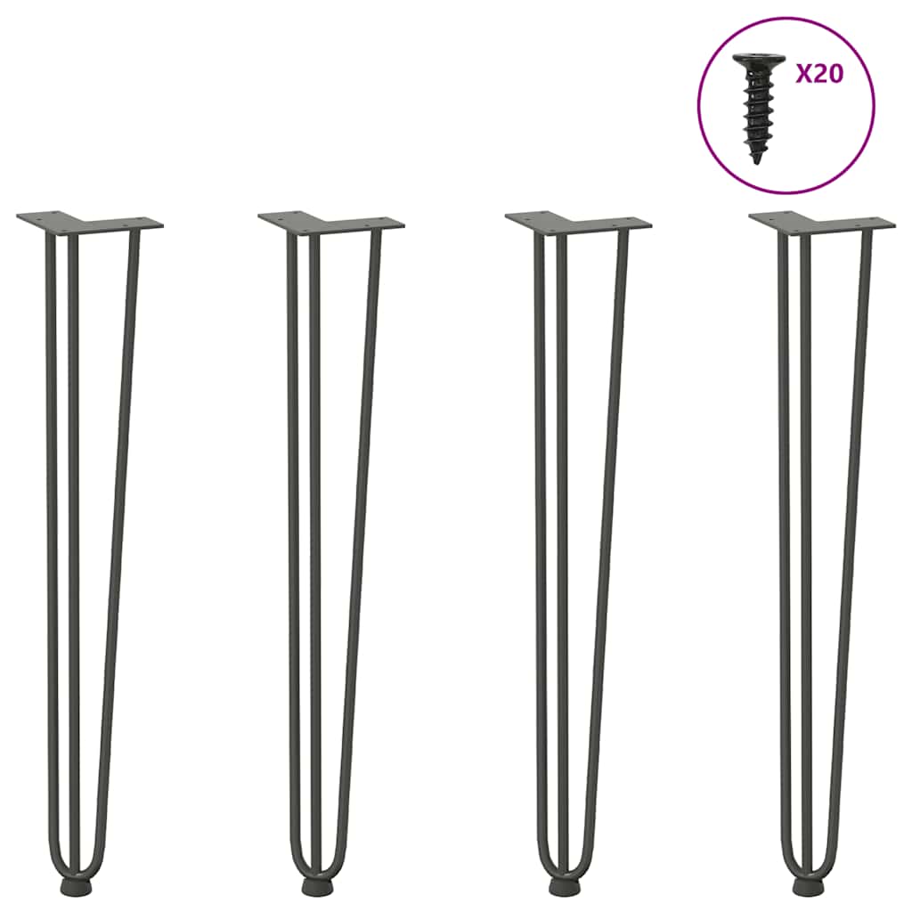 hairpin legs for console tables for Console Table 4 pcs Anthracite 72 cm Solid Steel