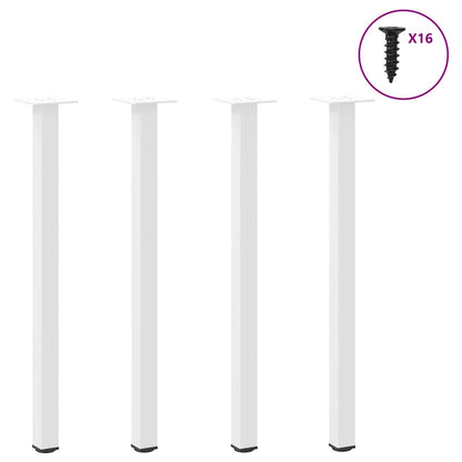 Console Table Legs 4 pcs White 72-74 cm Steel