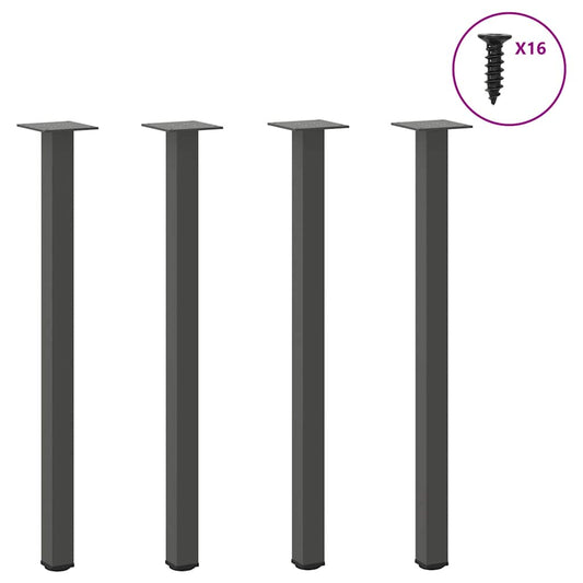 Console Table Legs 4 pcs Anthracite 72-74 cm Steel