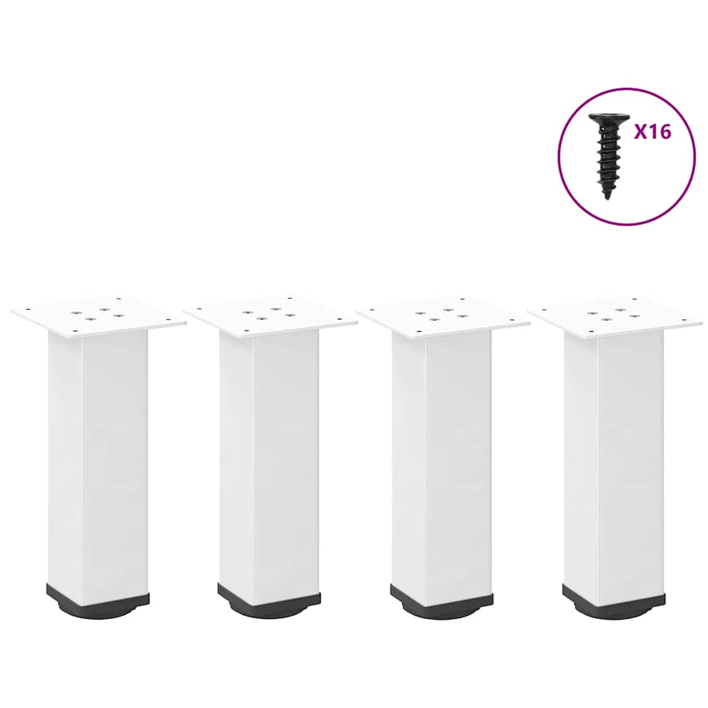 Coffee Table Legs 4 pcs White 42-44 cm Steel