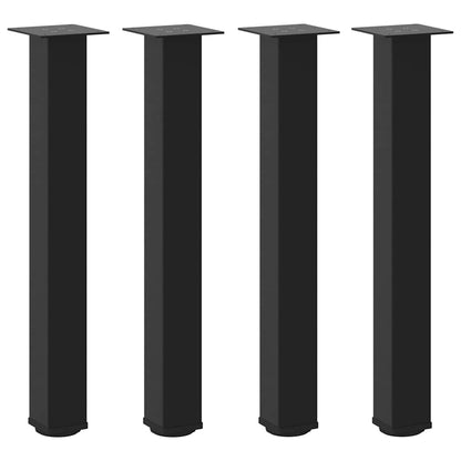 Console Table Legs 4 pcs Black 72-74 cm Steel