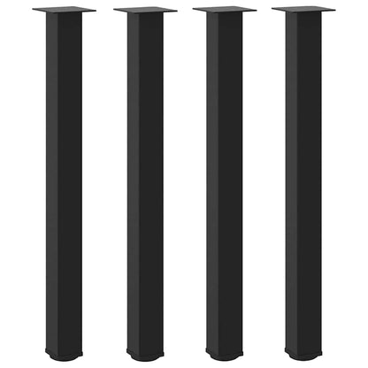 Bar Table Legs 4 pcs Black 90-92 cm Steel