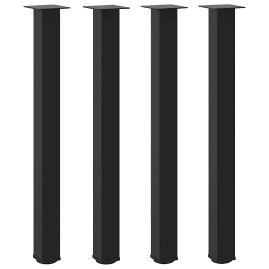 Bar Table Legs 4 pcs Black 90-92 cm Steel