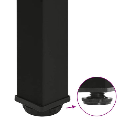 Bar Table Legs 4 pcs Black 90-92 cm Steel