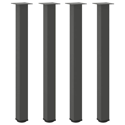 Bar Table Legs 4 pcs Anthracite 90-92 cm Steel