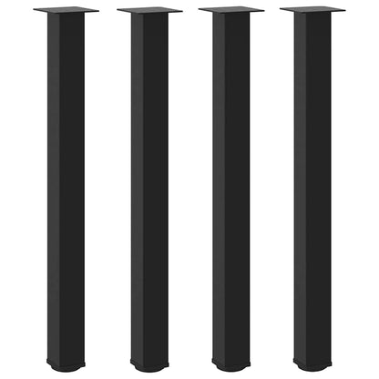Bar Table Legs 4 pcs Black 100-102 cm Steel
