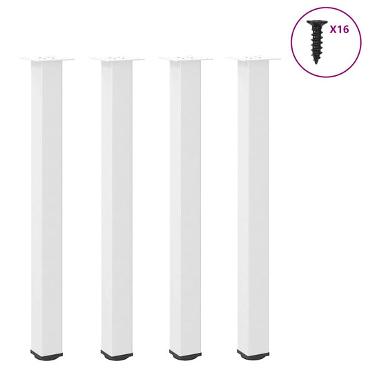 Bar Table Legs 4 pcs White 100-102 cm Steel