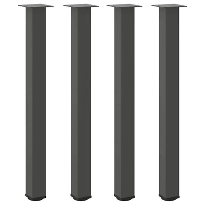 Bar Table Legs 4 pcs Anthracite 100-102 cm Steel