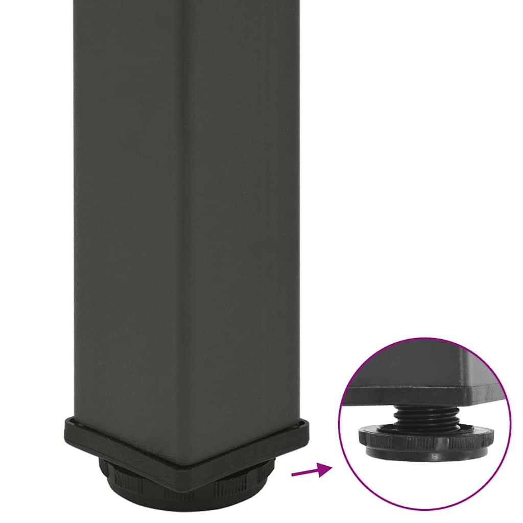 Bar Table Legs 4 pcs Anthracite 100-102 cm Steel