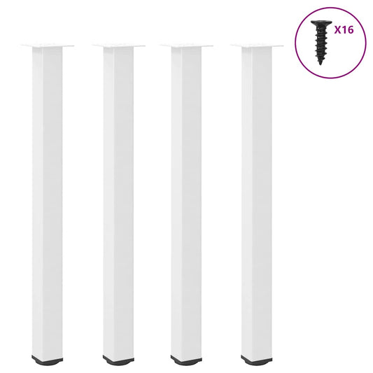 Bar Table Legs 4 pcs White 110-112 cm Steel
