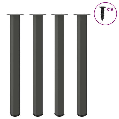 Bar Table Legs 4 pcs Anthracite 110-112 cm Steel