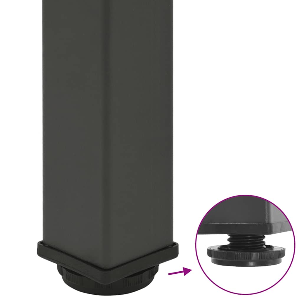 Bar Table Legs 4 pcs Anthracite 110-112 cm Steel