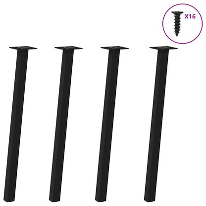 Console Table Legs 4 pcs Black 72 cm Steel