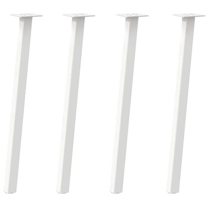 Console Table Legs 4 pcs White 72 cm Steel