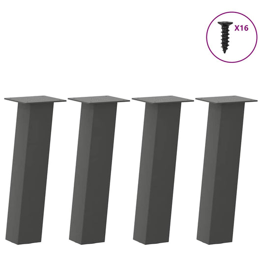 Coffee Table Legs 4 pcs Anthracite 30 cm Steel