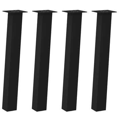Console Table Legs 4 pcs Black 72 cm Steel