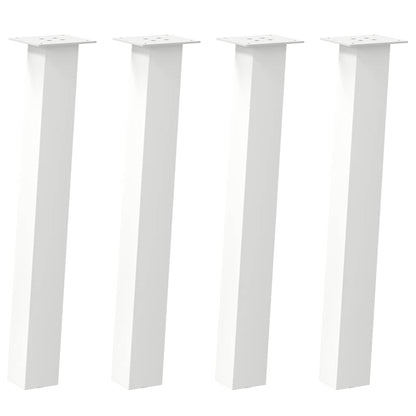 Console Table Legs 4 pcs White 72 cm Steel