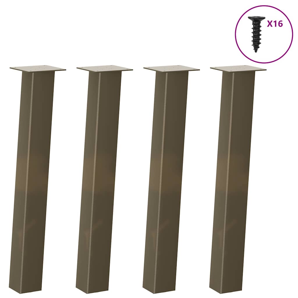 Console Table Legs 4 pcs Natural Steel 72 cm Steel