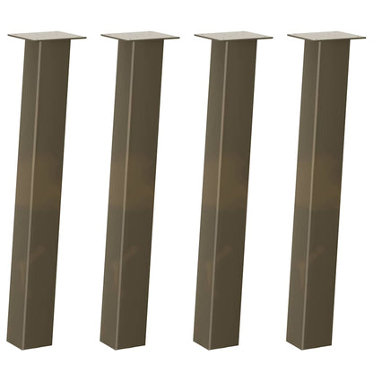 Console Table Legs 4 pcs Natural Steel 72 cm Steel
