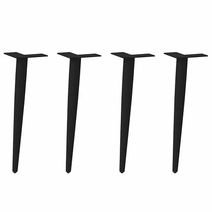 Coffee Table Legs Conical Shape 4 pcs Black 30-31 cm Steel