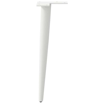 Coffee Table Legs Conical Shape 4 pcs White 30-31 cm Steel