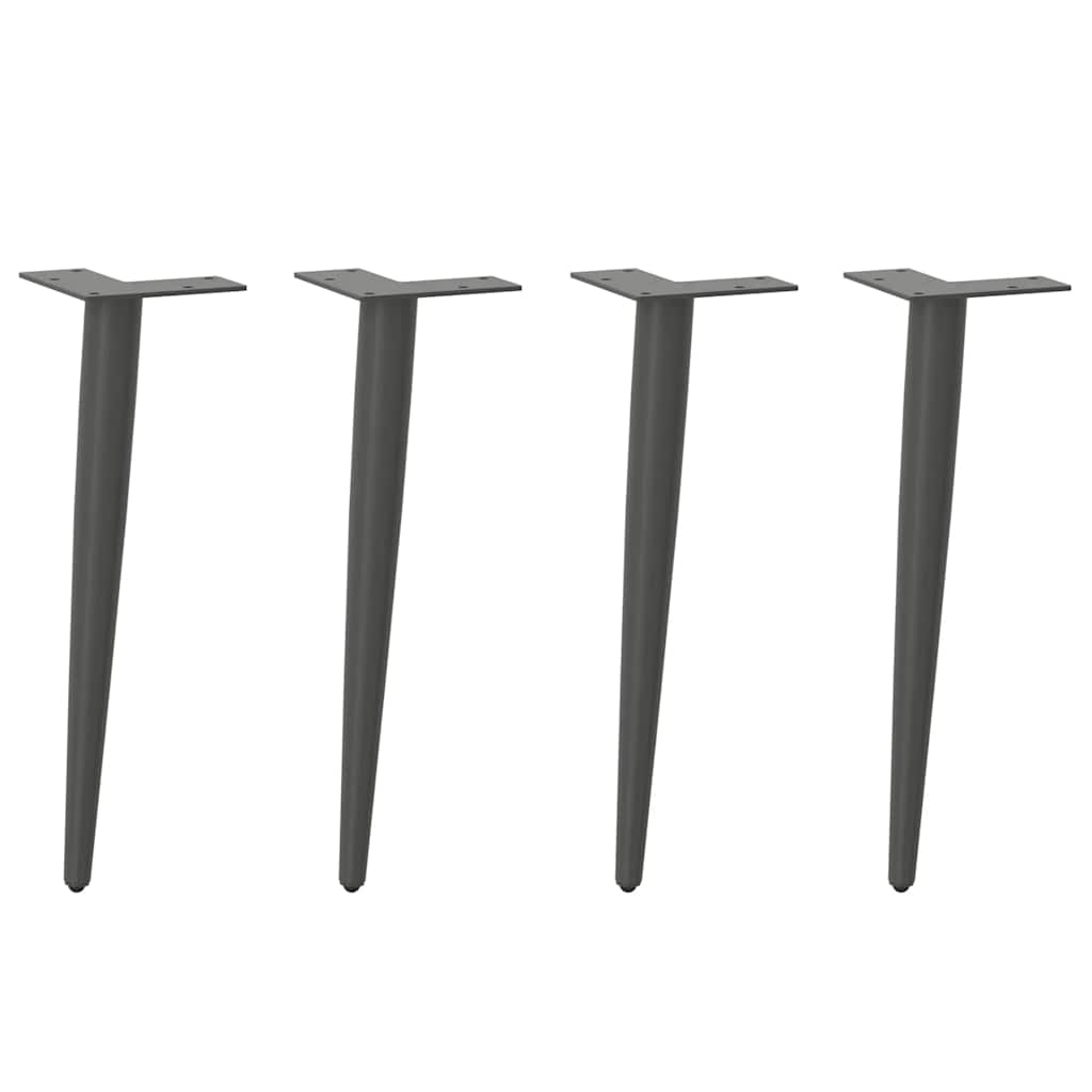 Coffee Table Legs Conical Shape 4 pcs Anthracite 30-31 cm Steel