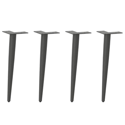 Coffee Table Legs Conical Shape 4 pcs Anthracite 30-31 cm Steel