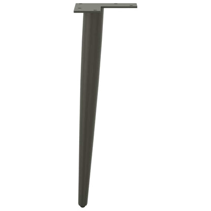 Coffee Table Legs Conical Shape 4 pcs Anthracite 30-31 cm Steel