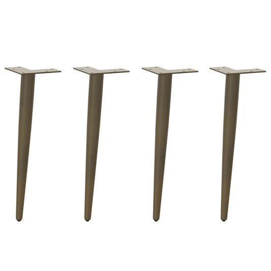 Coffee Table Legs Conical Shape 4 pcs Natural Steel 30-31 cm Steel