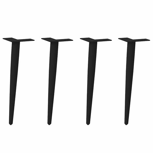 Coffee Table Legs Conical Shape 4 pcs Black 42-43 cm Steel