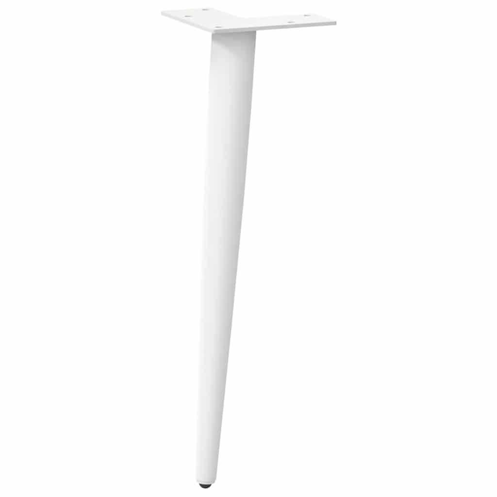 Coffee Table Legs Conical Shape 4 pcs White 42-43 cm Steel
