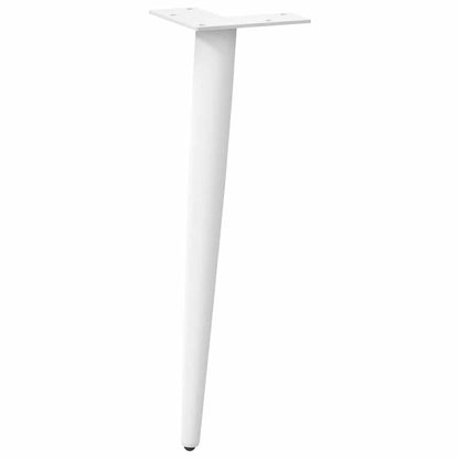 Coffee Table Legs Conical Shape 4 pcs White 42-43 cm Steel