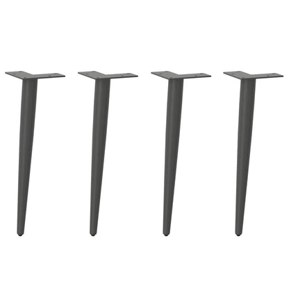 Coffee Table Legs Conical Shape 4 pcs Anthracite 42-43 cm Steel
