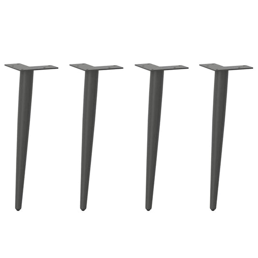Coffee Table Legs Conical Shape 4 pcs Anthracite 42-43 cm Steel