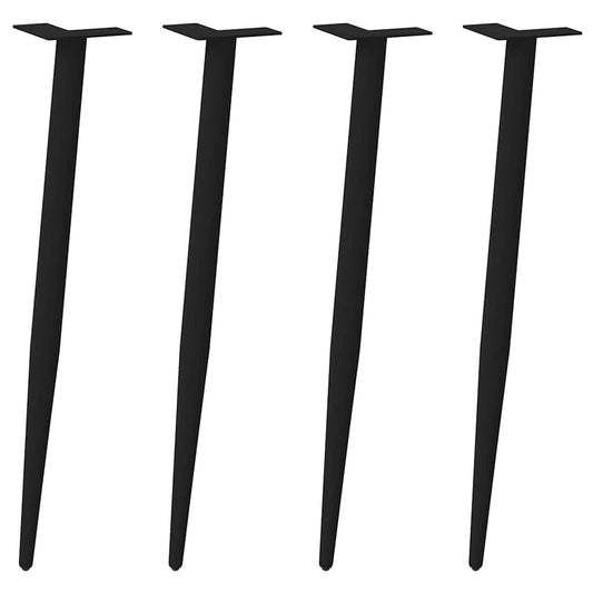Console Table Legs Conical Shape 4 pcs Black 72-73 cm Steel