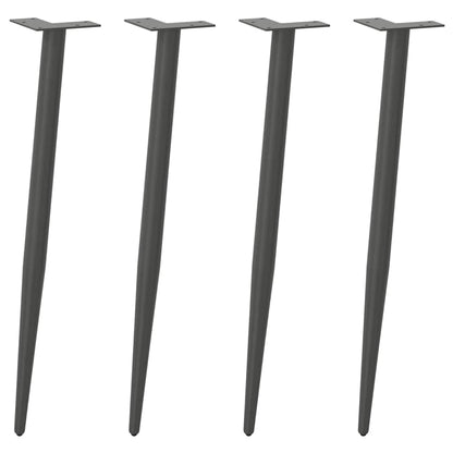 Console Table Legs Conical Shape 4 pcs Anthracite 72-73 cm Steel