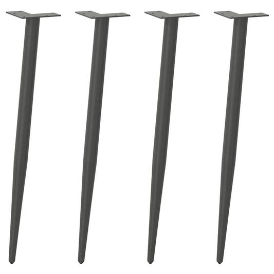 Console Table Legs Conical Shape 4 pcs Anthracite 72-73 cm Steel