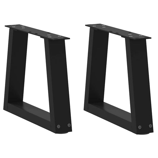 Coffee Table Legs V-Shape 2 pcs Black 30x(30-31.3) cm Steel
