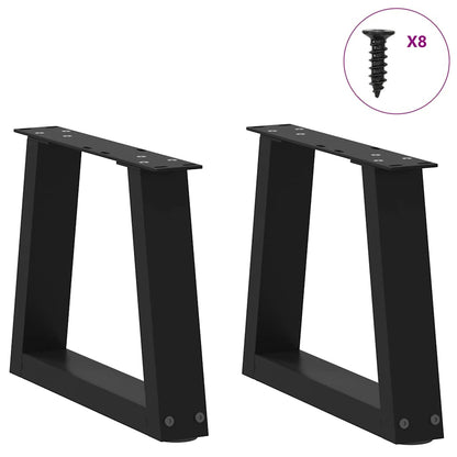 Coffee Table Legs V-Shape 2 pcs Black 30x(30-31.3) cm Steel