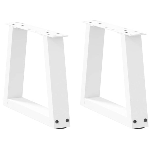 Coffee Table Legs V-Shape 2 pcs White 30x(30-31.3) cm Steel