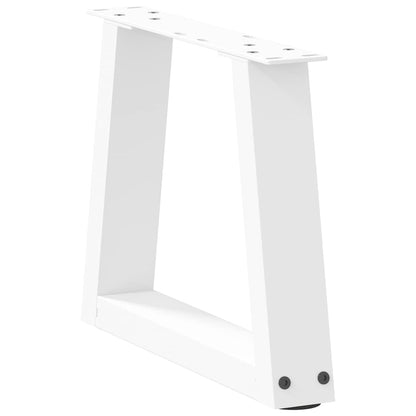 Coffee Table Legs V-Shape 2 pcs White 30x(30-31.3) cm Steel