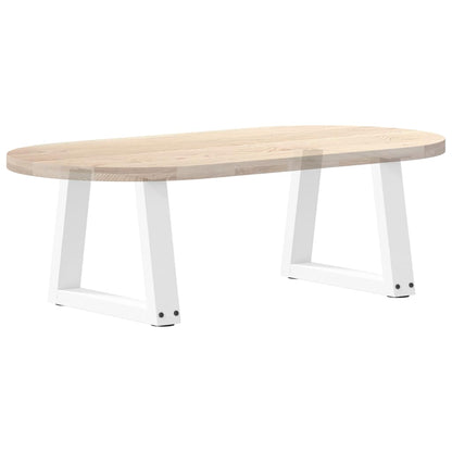 Coffee Table Legs V-Shape 2 pcs White 30x(30-31.3) cm Steel