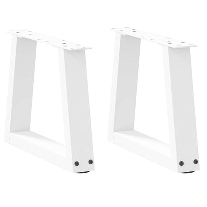 Coffee Table Legs V-Shape 2 pcs White 40x(30-31.3) cm Steel