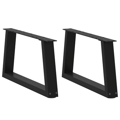 Coffee Table Legs V-Shape 2 pcs Black 50x(30-31.3) cm Steel