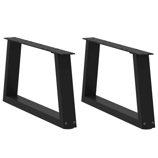 Coffee Table Legs V-Shape 2 pcs Black 50x(30-31.3) cm Steel