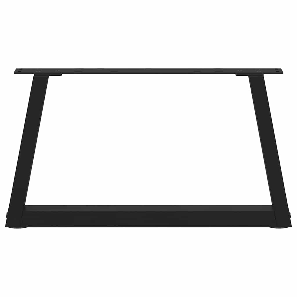 Coffee Table Legs V-Shape 2 pcs Black 50x(30-31.3) cm Steel