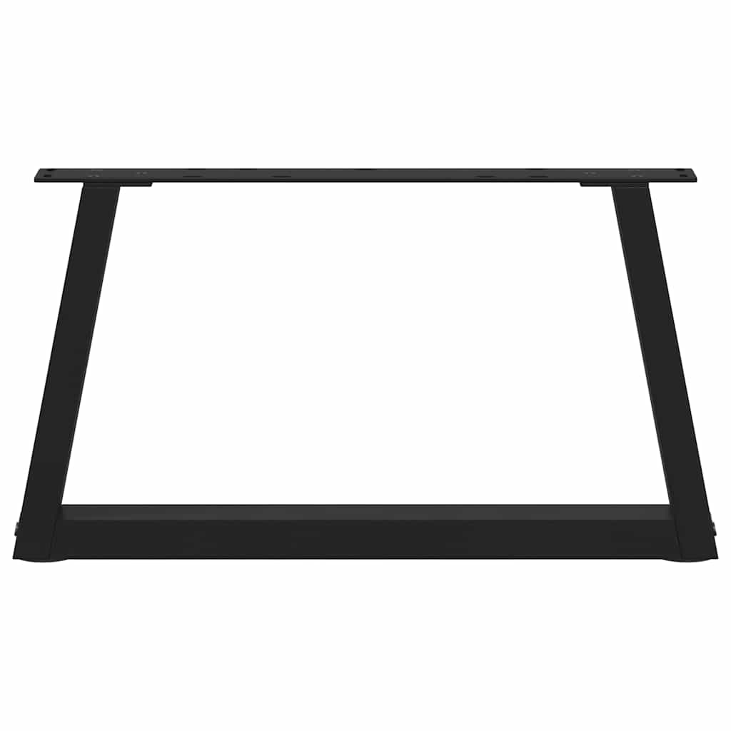Coffee Table Legs V-Shape 2 pcs Black 50x(30-31.3) cm Steel