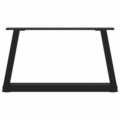 Coffee Table Legs V-Shape 2 pcs Black 50x(30-31.3) cm Steel