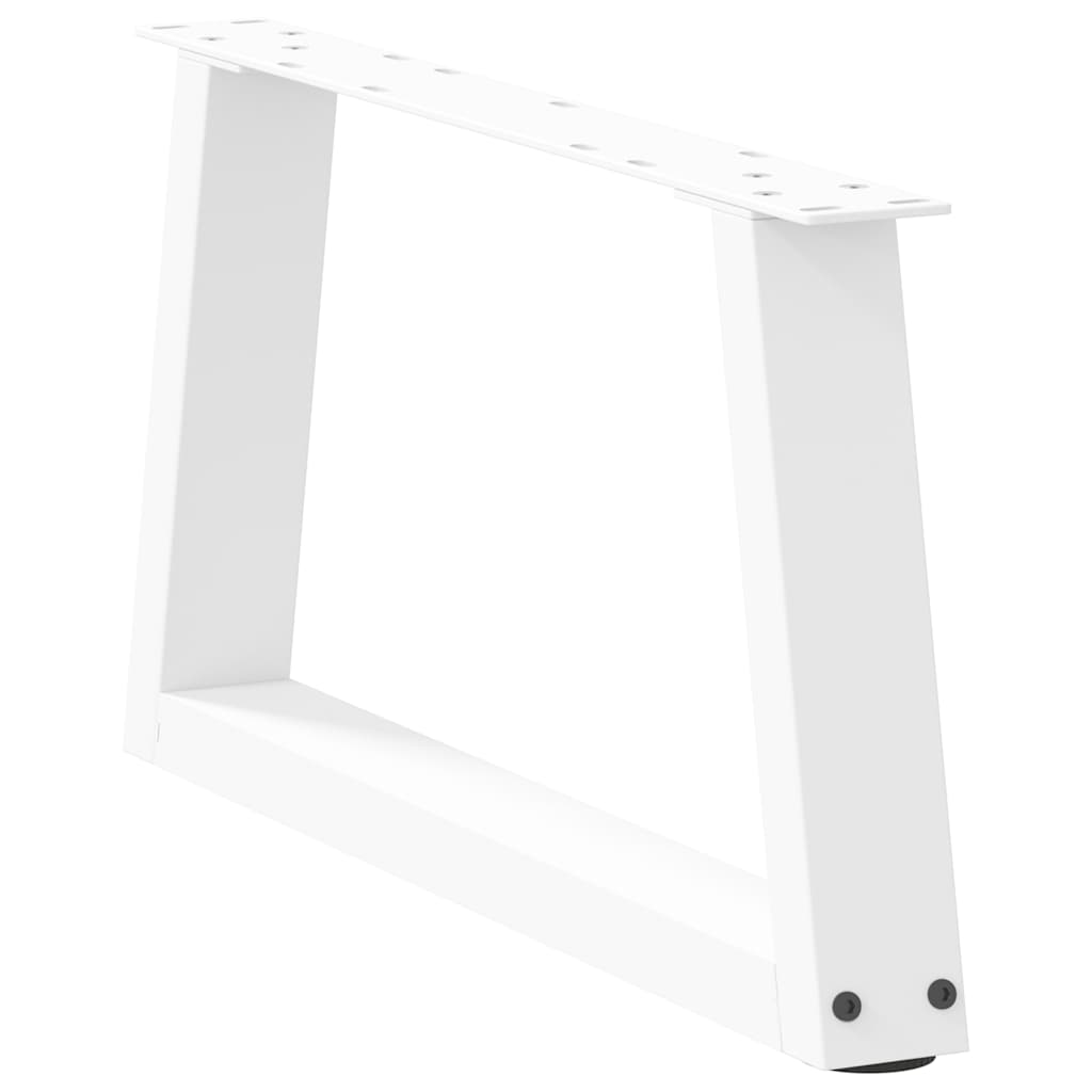 Coffee Table Legs V-Shape 2 pcs White 50x(30-31.3) cm Steel